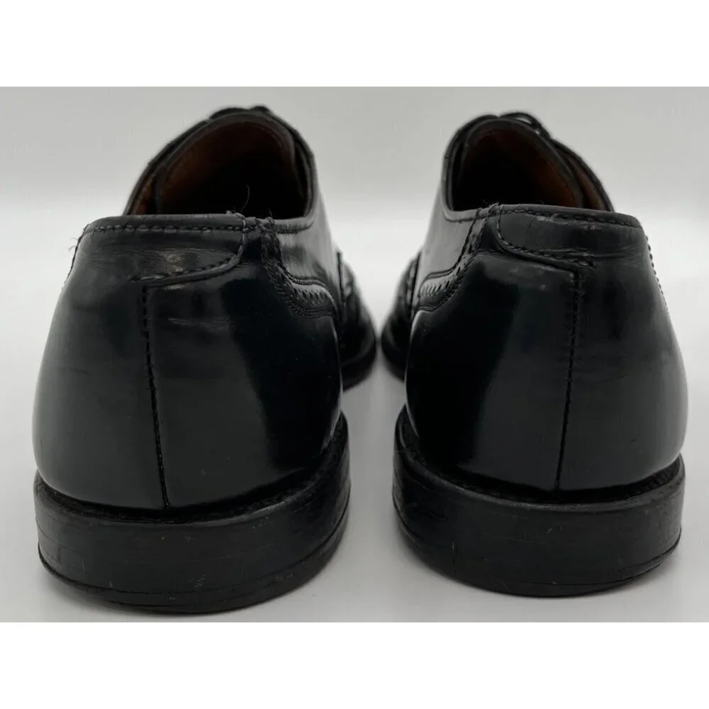 Allen Edmonds Lloyd Black Leather Wingtip Brogue Oxford Dress Shoe Mens 10.5 D